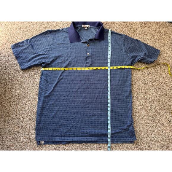 Peter Millar 100% cotton, short sleeve collared shirt, size XL, Blue pattern - Picture 6 of 8